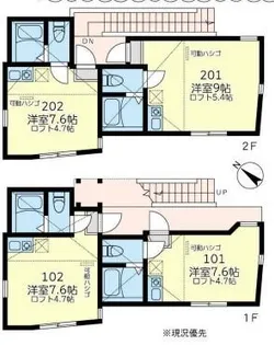 ユナイト安針ポルティージョ【1階】の間取り