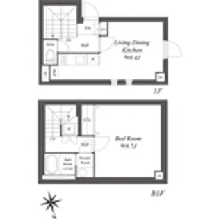 LEGALAND早稲田鶴巻町【1階】の間取り
