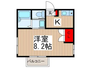 コーポカキザキ【2階】の間取り