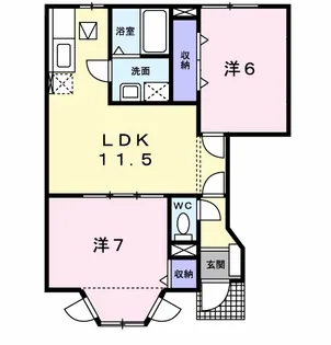 岡山県岡山市中区円山【アパート】の間取り