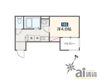 東京都東村山市野口町3【アパート】の間取り