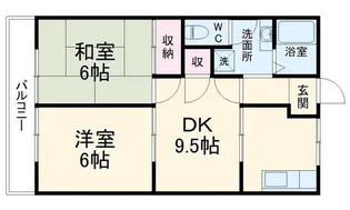 バームハイツ【2階】の間取り