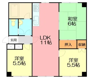 神奈川県秦野市曽屋【マンション】の間取り