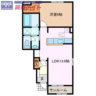 ウィン・アイランドD棟【1階】の間取り