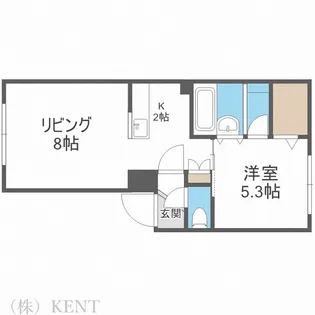 グランメールWEST9【2階】の間取り