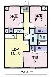 カーサ・メトロポリ【2階】の間取り