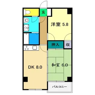 コーポ向日葵【1階】の間取り