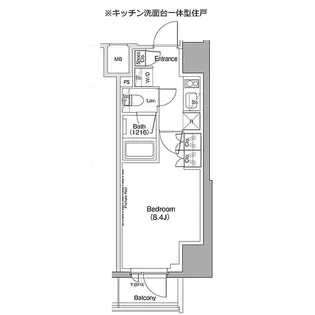 ザ・パークハビオ五反田【4階】の間取り