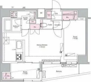 東京都北区田端新町2【マンション】の間取り