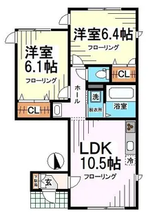 ライズ砧【1階】の間取り