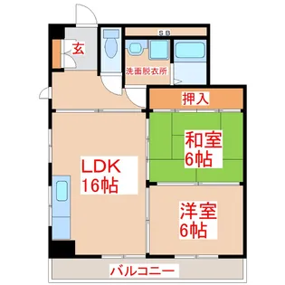 グレイテストこぞの【3階】の間取り
