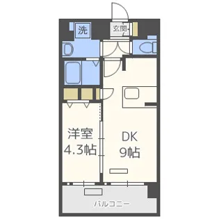 プレサンス難波セレクト【11階】の間取り