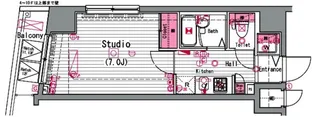 ガラステージ神田【4階】の間取り
