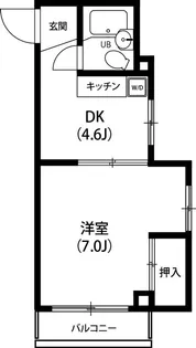 エクセルハナブサ【3階】の間取り