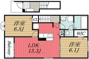 千葉県東金市台方【アパート】の間取り