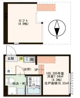 ワイズアルチェ小岩【1階】の間取り