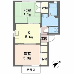 エスポワール【1階】の間取り