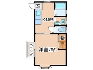 フラットBELL【1階】の間取り