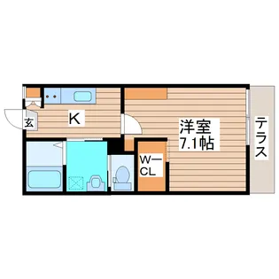 壱番館旭ヶ丘【1階】の間取り