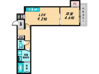 1LDKの間取り画像