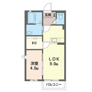 シャーメゾン実咲 弐番館【1階】の間取り