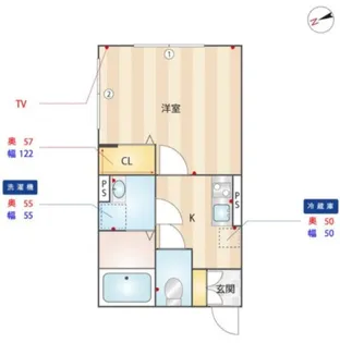 千葉県松戸市仲井町1【アパート】の間取り