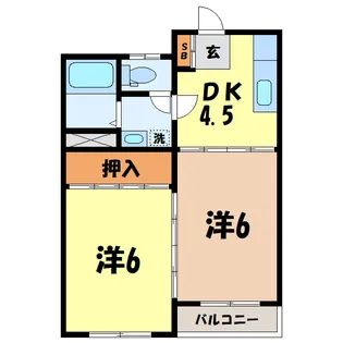 アイカワハイツ【1階】の間取り