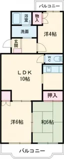 ベルドメール【1階】の間取り