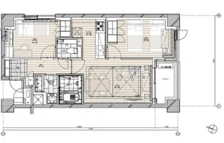 東京都港区西麻布2【マンション】の間取り