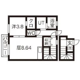 ミウ月が丘【2階】の間取り