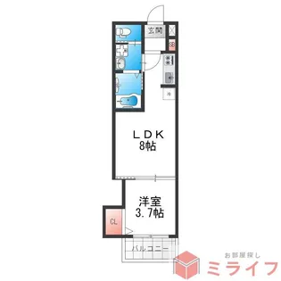 H-maison東住吉III【2階】の間取り