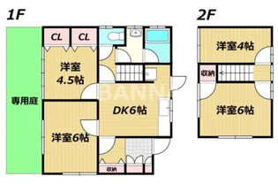 岡山県岡山市中区国富【一戸建】の間取り