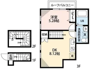 東京都多摩市馬引沢2【アパート】の間取り
