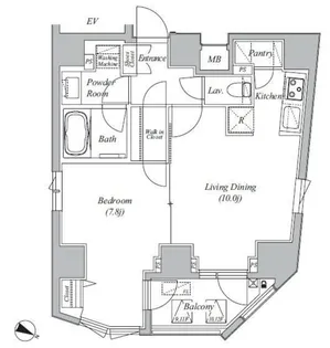 カーサスプレンディッド・ラ・プリュス元赤坂【11階】の間取り
