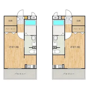 グランインカム曙【3階】の間取り