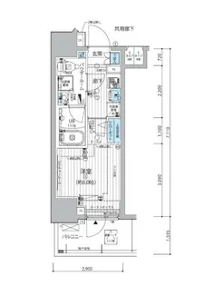 メインステージ三田アーバンスクエア【2階】の間取り