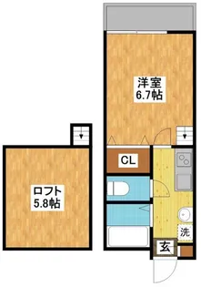 modern palazzo文教東【2階】の間取り
