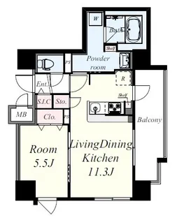 SKYレジデンス大阪梅田【8階】の間取り