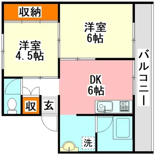 ビレッジハウス田川I【5階】の間取り