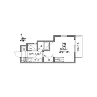 ルーブル国分寺【2階】の間取り