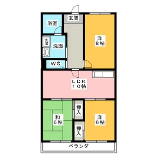 ハイツ寿【1階】の間取り