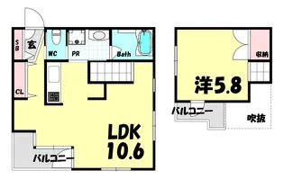 オーズハイツ新神戸の間取り