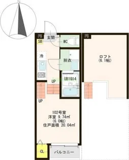 ホロニナテラス【1階】の間取り