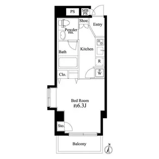 ラスパシオ三軒茶屋【3階】の間取り
