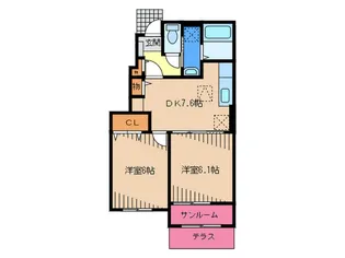 福岡県宗像市平井1【アパート】の間取り