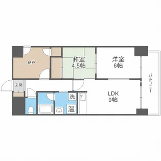 朝日プラザ一条橋【3階】の間取り