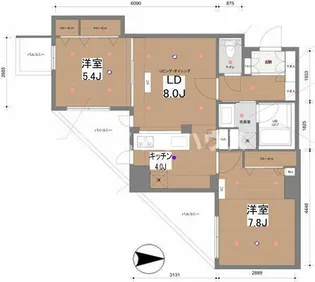 ドゥーエ東池袋【5階】の間取り