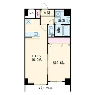 Vesta京町堀【7階】の間取り