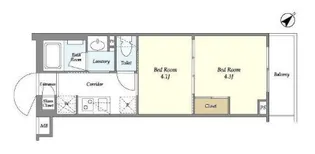 フレシア経堂【1階】の間取り