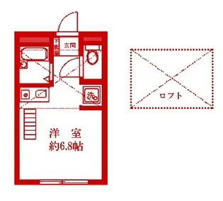 フォンテーヌ横浜【1階】の間取り